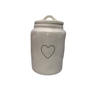 Rae Dunn Large Valentines Black Heart Canister
